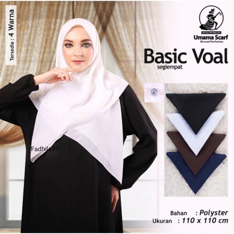 (SPESIAL PUTIH) VOAL PREMIUM/JILBAB SEGI 4 BELLA SQUARE/SAUDIA/UMAMA/PARIS PREMIUM KERUDUNG SEKOLAH