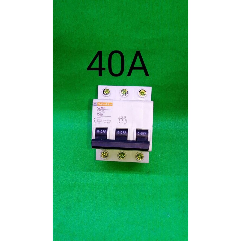Promo PROMO CUCI GUDANG MCB MeilanRilan SZMR 3Phase 40 Ampere 40A C40 SNI Berkualitas