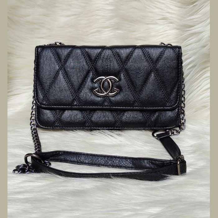Tas Chanel Wanita Perempuan Cewek Import Bahan Kulit Tas Selempang Dompet Samping Jinjing Bahu Tebal