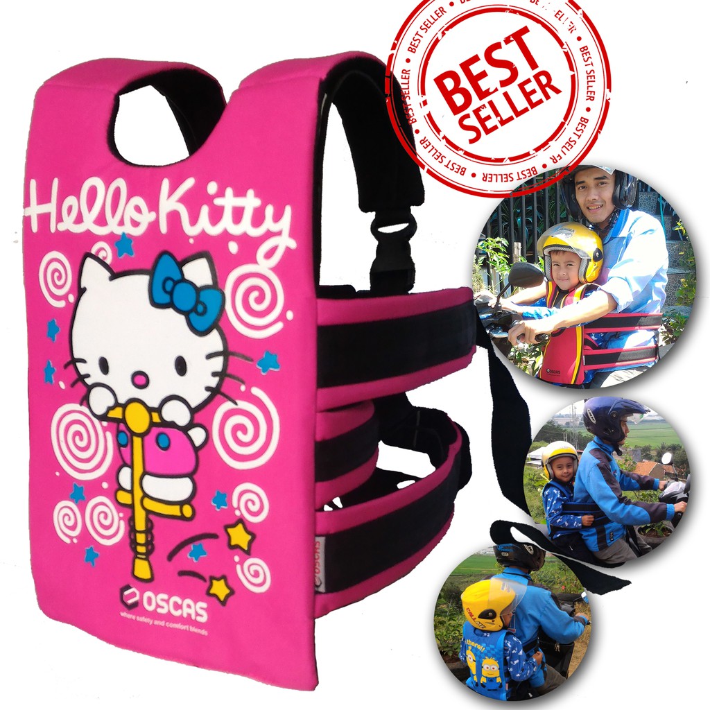 Sabuk Bonceng Anak, Sabuk Bonceng Motor, Sabuk Bonceng Anak Motif Hello Kitty