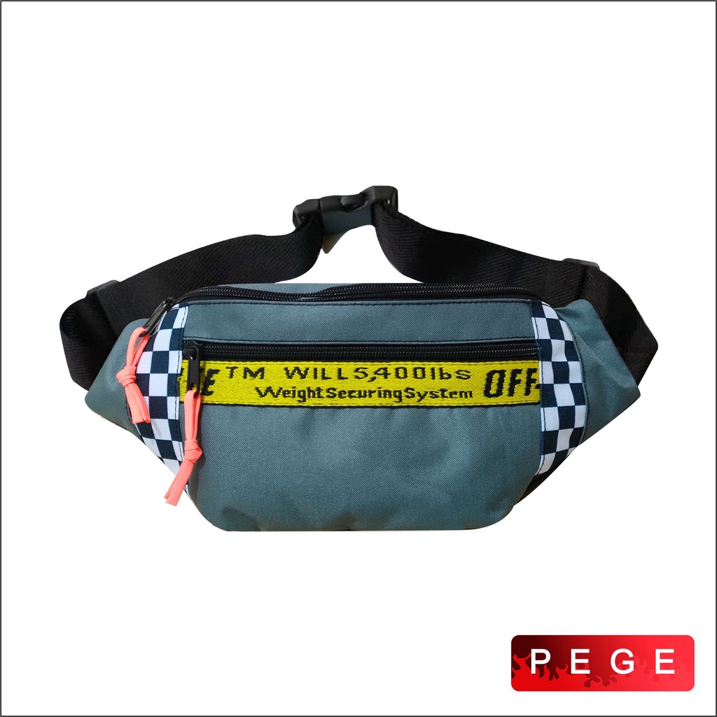 Tas Selempang Waistbag Pria PEGE slempang Slingbag Bahu Kasual Cowok - PG 8906