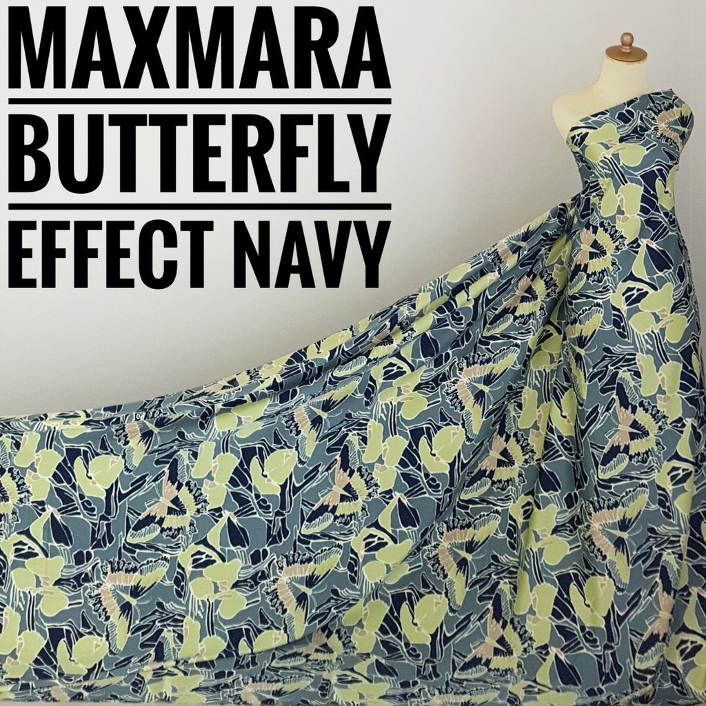 Kain Meteran Maxmara Butterfly Effect Navy (0.5M)