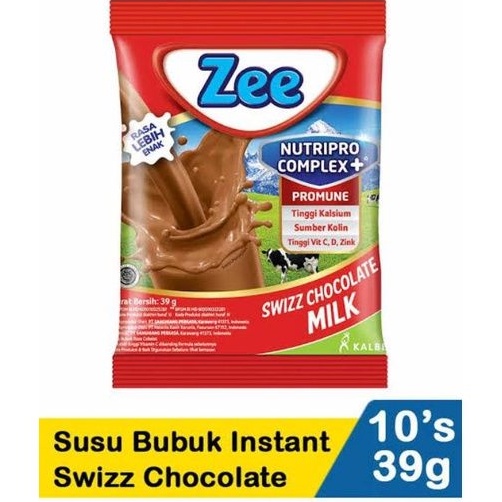 

zee susu bubuk sachet vanila / coklat 10x39g