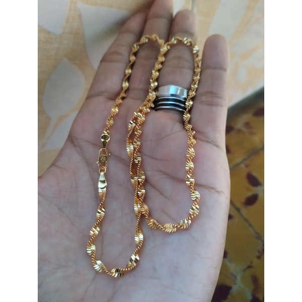 PROMO KALUNG BURSALINO ROSE GOLD JUMBO  PENGKAIT S SEPERTI EMAS ASLI