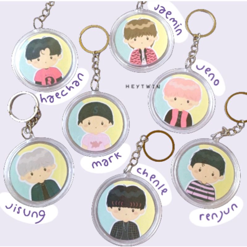 NCT Dream Glitch Mode Keychain Ganci Gantungan Kunci Lucu Korea merch merchandise stuff mark renjun 