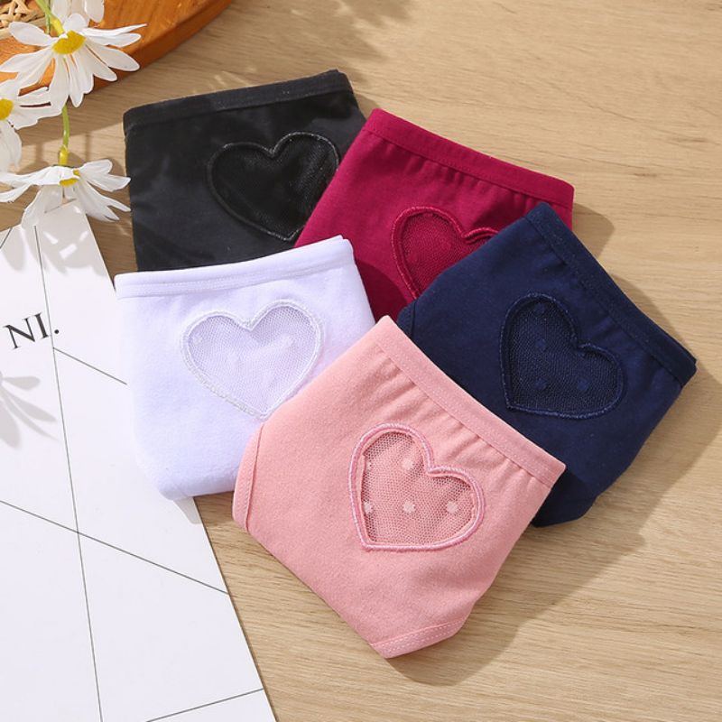 FINETOO FT09 Sexy Celana Dalam Renda Hati Wanita Thong Women Heart Lace Panty Soft G-string