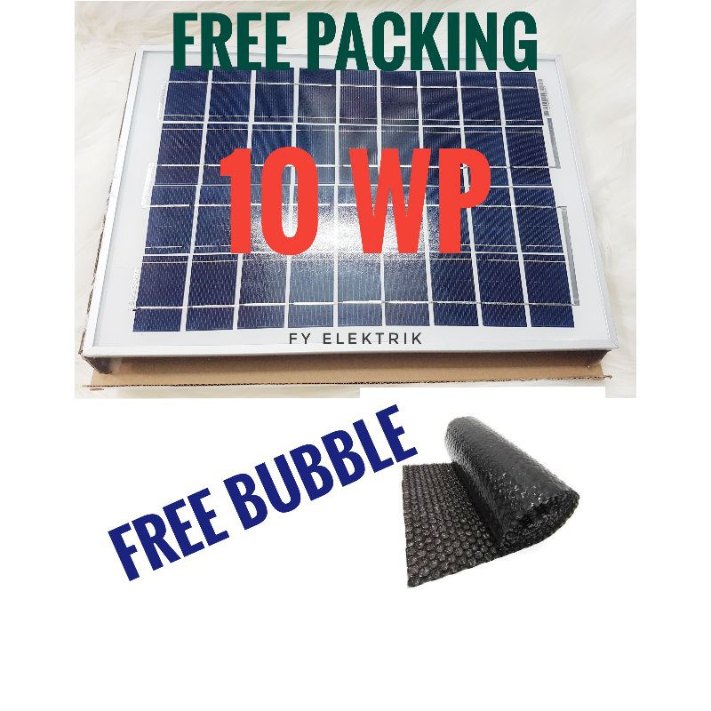 Free Jepit Aki Solar Cell 10W Solar Panel 10 Watt Polycrystaline