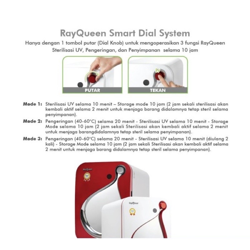 PRELOVED GEA Baby RayQueen UV Sterilizer JHS-400 / UV Bottle Sterilizer RayQueen Second JHS 400 / Alat Steril Botol Bayi