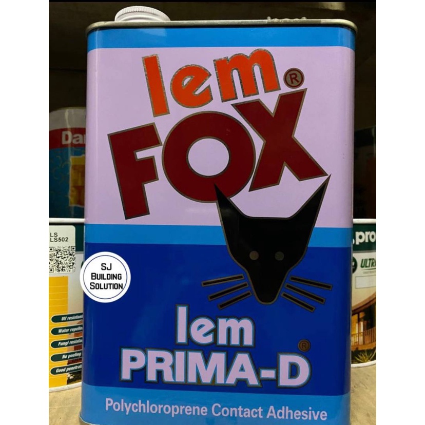Lem Hpl Lem Kayu Lem Kulit Lem Kertas Aibon Fox PRIMA D Galon 2.5kg
