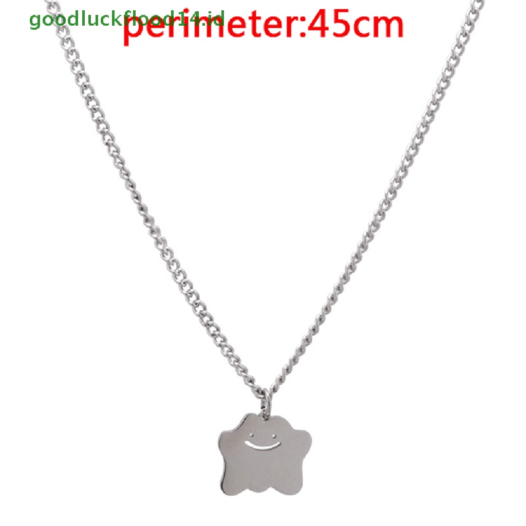 Kalung Dengan Liontin Bentuk Wajah Hantu Bahan Titanium steel Untuk Pria Dan Wanita