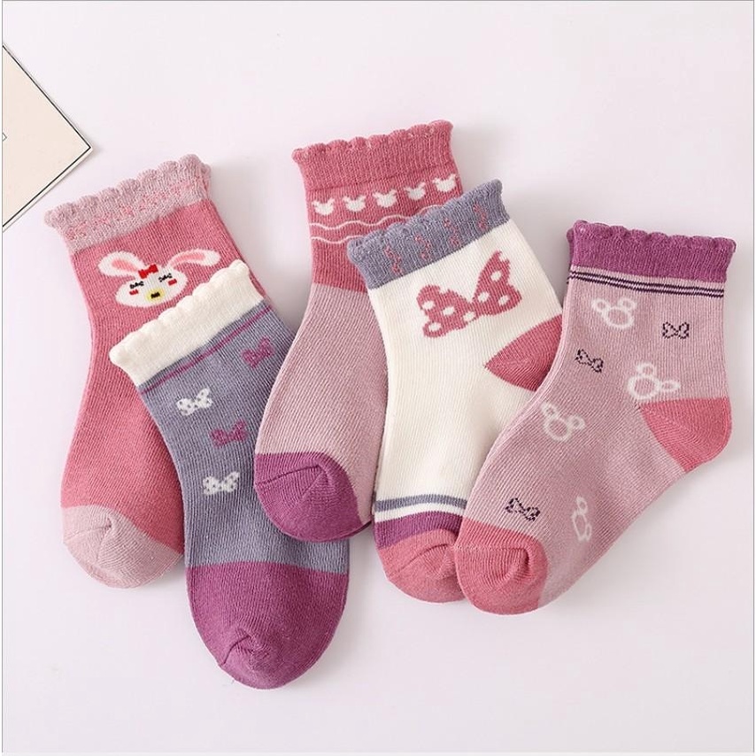 [5 PSG] 1-12 thn | KAOS KAKI BAYI ANAK IMPOR SOCKS LUCU KARAKTER KARTUN UNISEX vol.W3