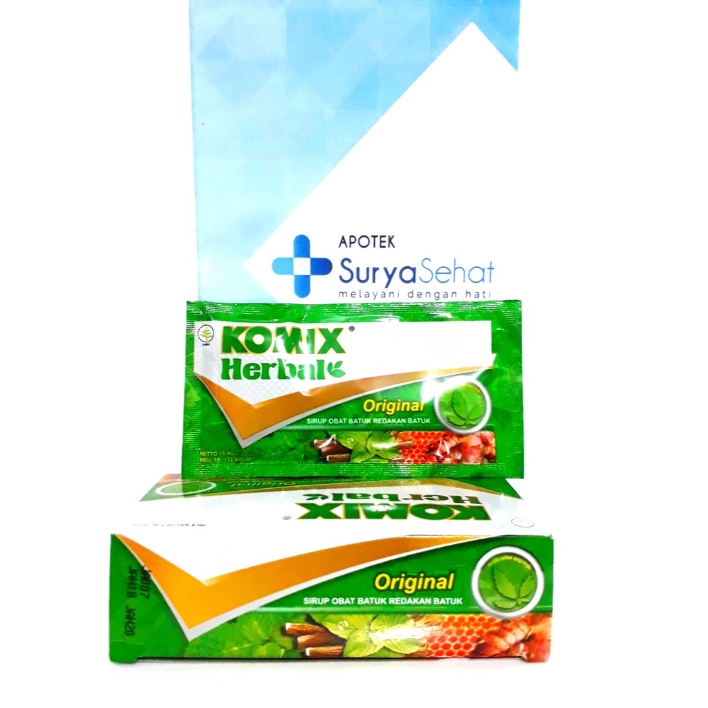 KOMIX HERBAL 1 sachet @ 15 ml Original - Obat Batuk Herbal - Apotek Surya Sehat