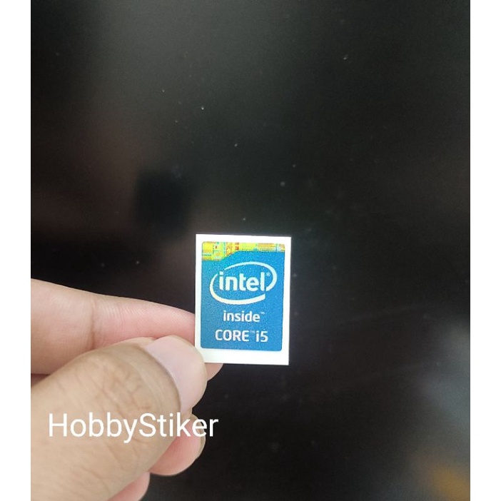 Stiker core i5 biru untuk laptop pc notebook efek hologram