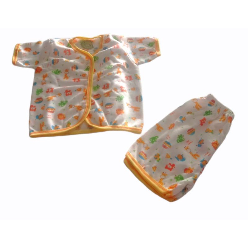 STELAN Pendek Baju Bayi Baru Lahir Motif Warna