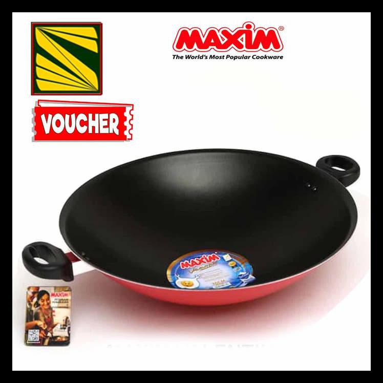 Cuci Gudang Maxim Valentino Wok Wajan Teflon Anti Lengket Ukuran 30Cm Dan 36 Cm - 30
