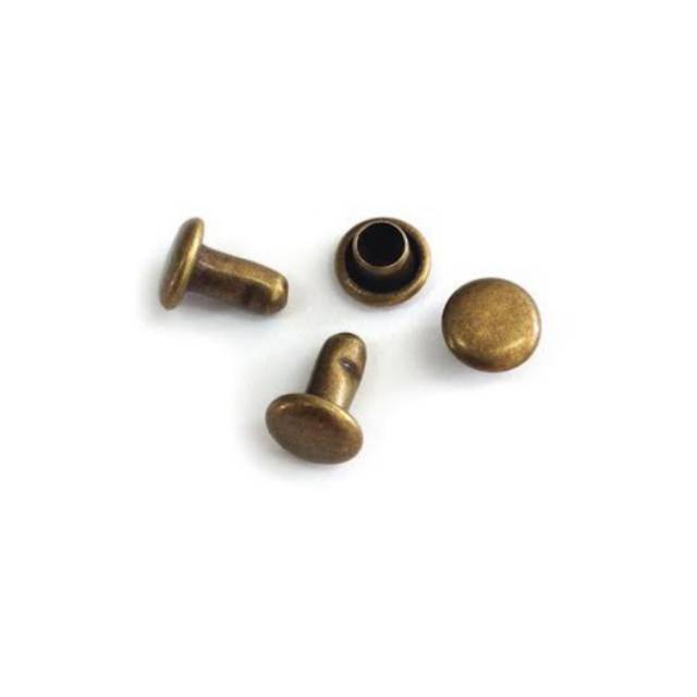 Paku centang 6mm 6x6 2sisi nikel ATG rivet 6 mm keling double cap bolak balik