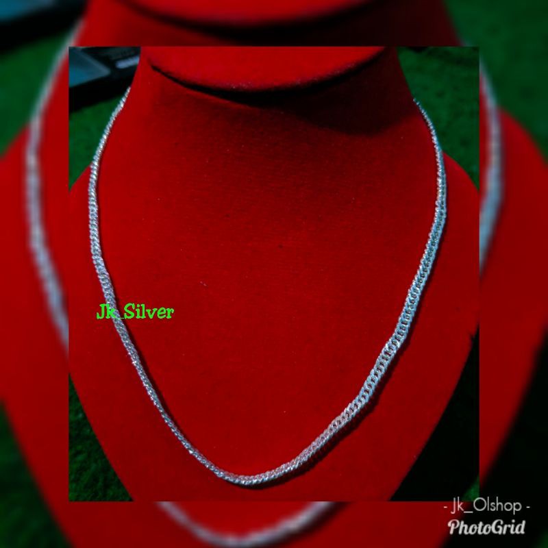 Kalung Cowok atau Cewek  Sisik Naga  (perak murni)