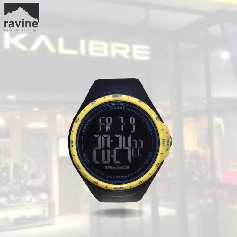KALIBRE JAM TANGAN RAPOZ DIGITAL ORIGINAL WATCH - BLACK YELLOW