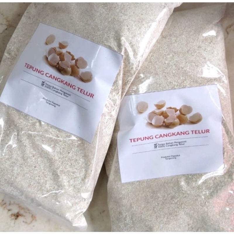 Tepung Kulit Telur Asli Murni 100 % kemasan 1 kg / Tepung Kulit Telur Pakan Ternak / tepung cangkang
