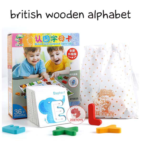 Zoetoys British Wooden Toy Alphabet | Mainan Anak | Mainan edukasi | Cari Kado