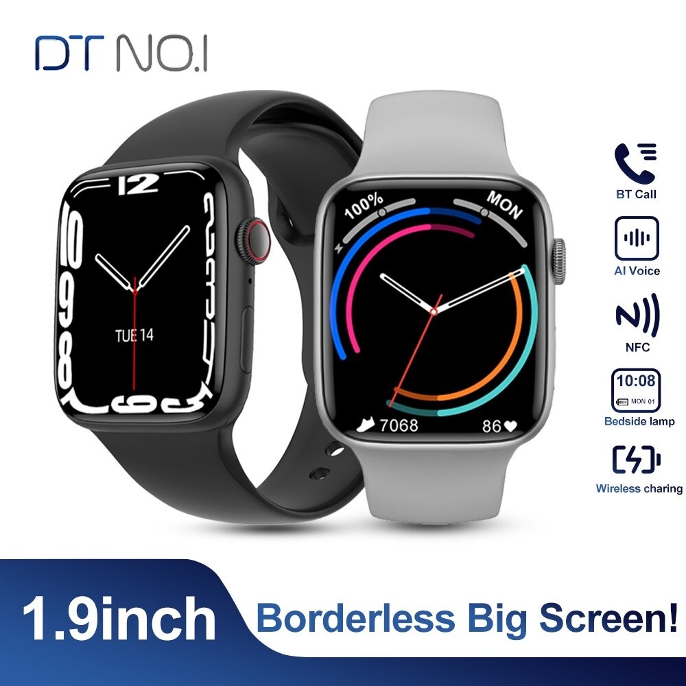 GARANSI✅DTNO.1 7(DT7 MAX) NFC 1.9 inch TFT Screen 45MM Smart Watch Men IP68 Waterproof Bluetooth Call AI Voice 380mAh Women Smatwatch