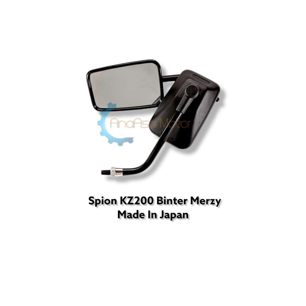 1 Set (Kanan-Kiri) Spion Kawasaki KZ200 Binter Merzy Original - 56001-1091 / 56001-1092