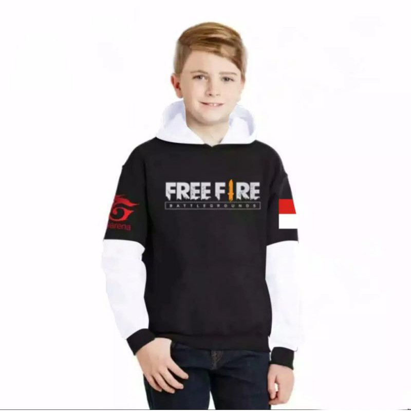 Bisa COD Sweater Hoodie FF Anak / Free Fire