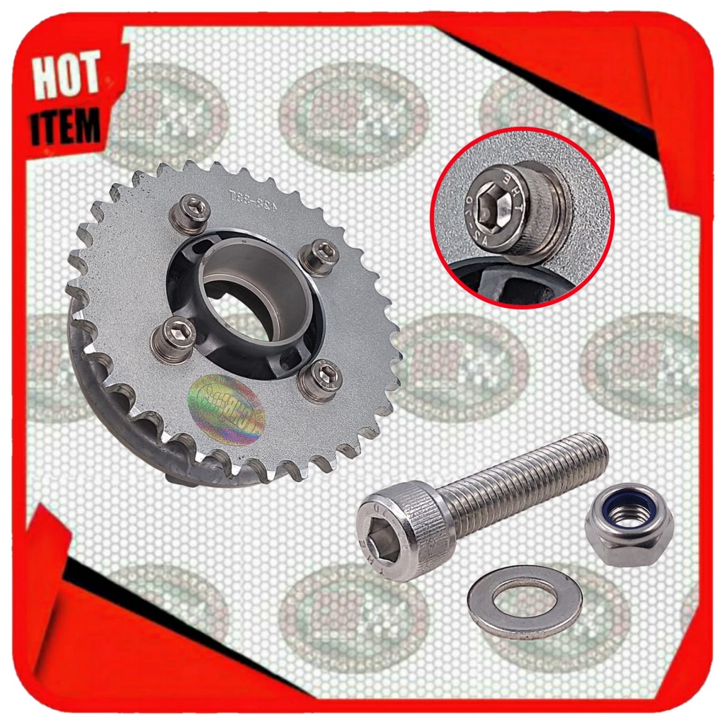 BAUT L STAINLESS GEAR GER GIR NAPGEAR NAPGIR RODA BELAKANG YAMAHA RX KING RXK F1 F1Z F1ZR VEGA R ZR JUPITER MX DSB-B