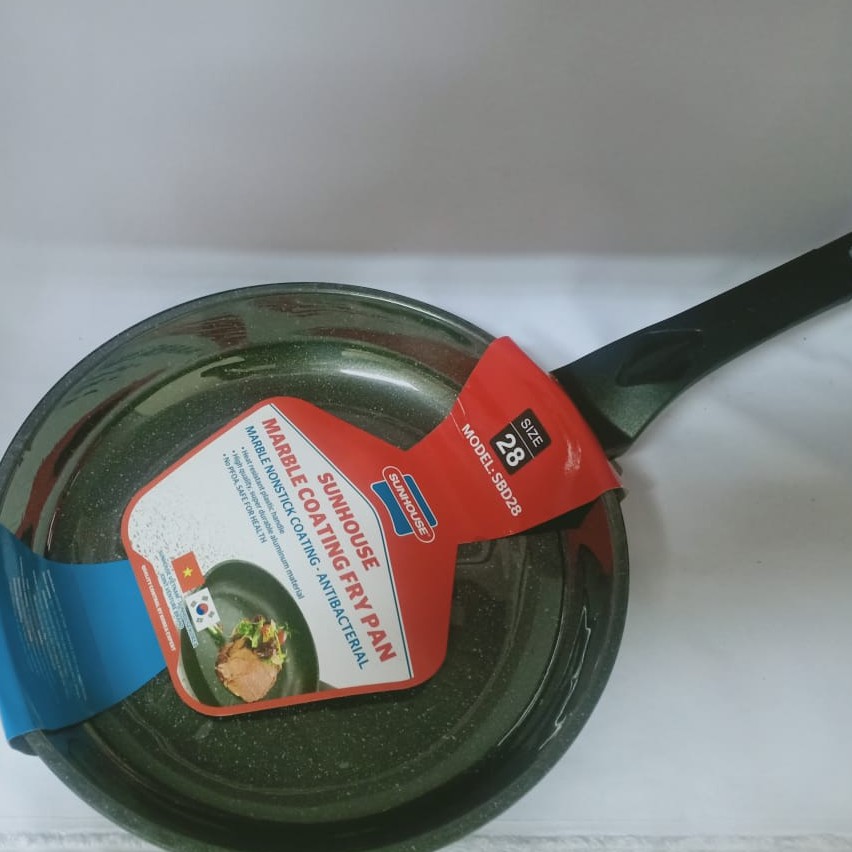 FRY PAN MARBLE 28cm NONSTICK 3mm SBD-28 SUNHOUSE