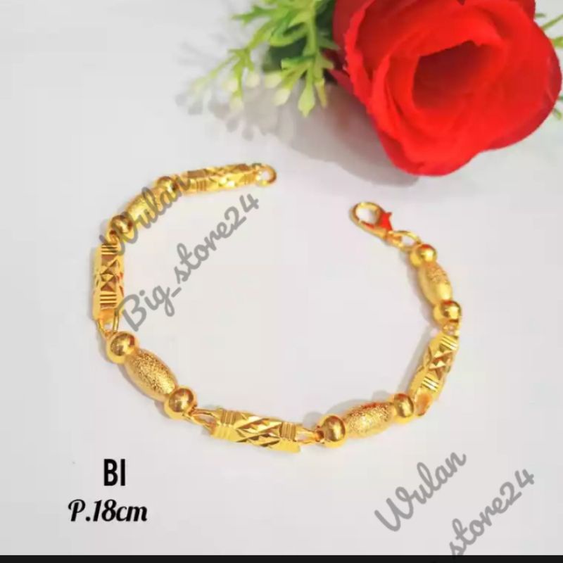 GELANG PADAT BANGKOK EMAS KUNINGAN TITANIUM