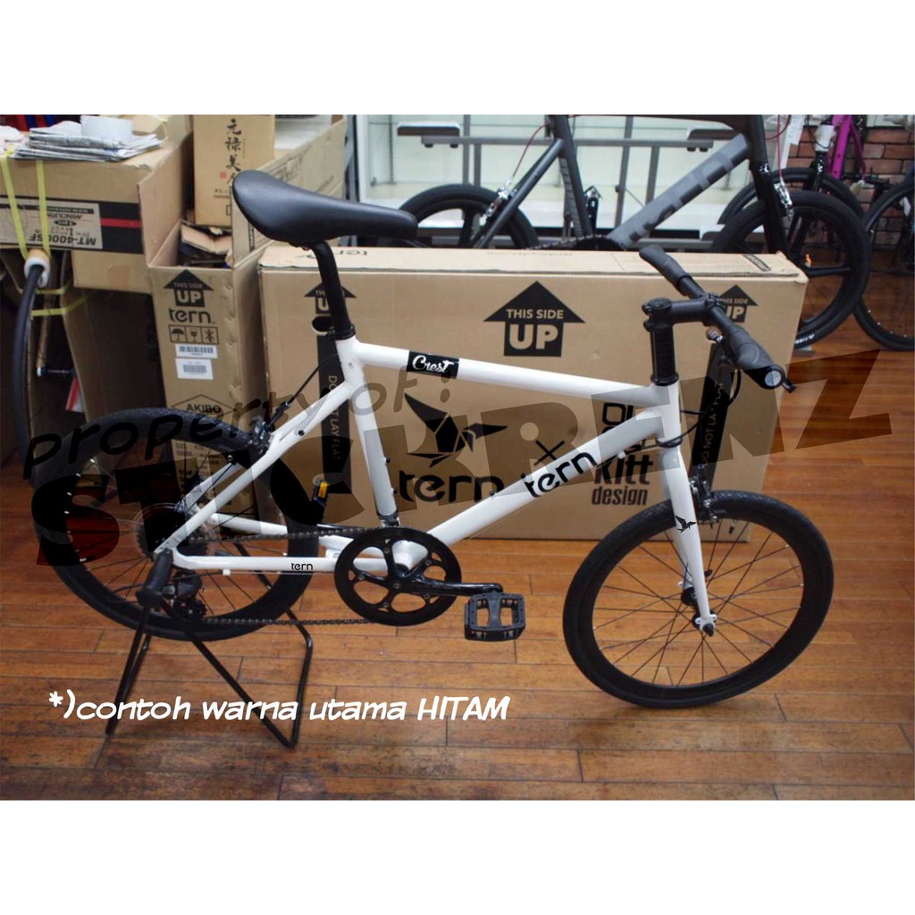 Cutting Sticker Stiker Frame Sepeda Minivelo Tern Crest 01 Custom