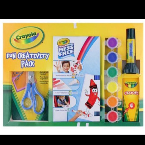 

crayola fun creativity pack art set crayon paint glue coloring scissor