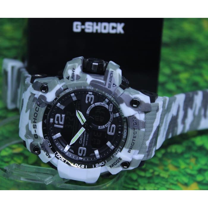 JAM TANGAN PRIA / COWOK GS GG 1000 ARMY HIJAU KECOKLATAN