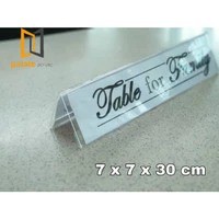 

Acrylic/akrilik name plate/tempat reserved selipan kertas 7cm x 30cm