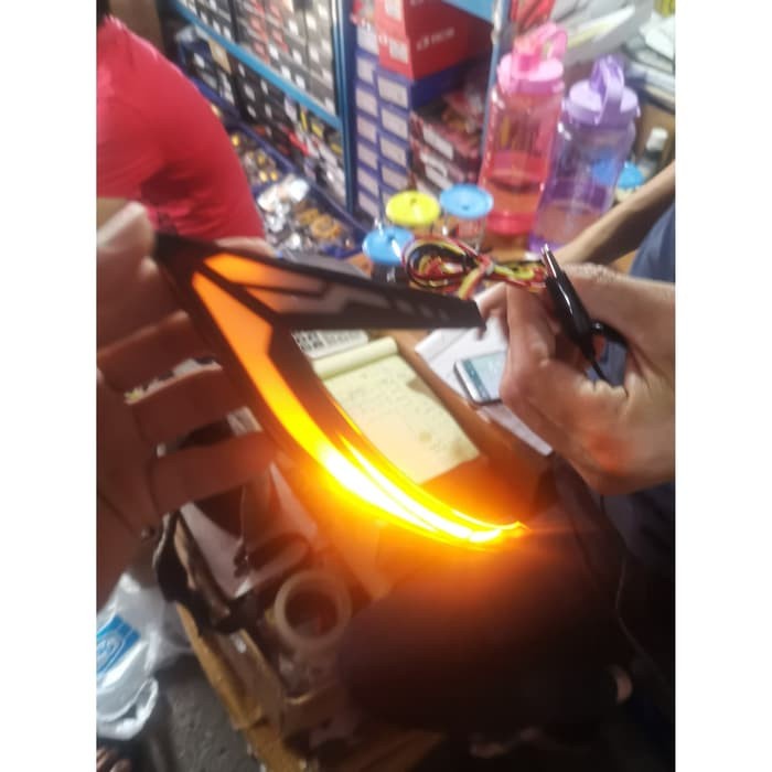 Lampu Alis DRL Nmax 155 Model Audi 2 Mode Lampu Sen Sein Running Runing Berjalan Sequental Aksesori Variasi Yamaha N max Nmax 155