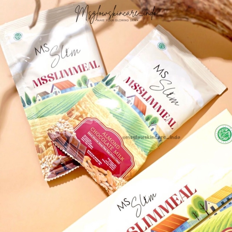 Ms Slim Meal / Minuman serbuk coklat Almond Ms glow