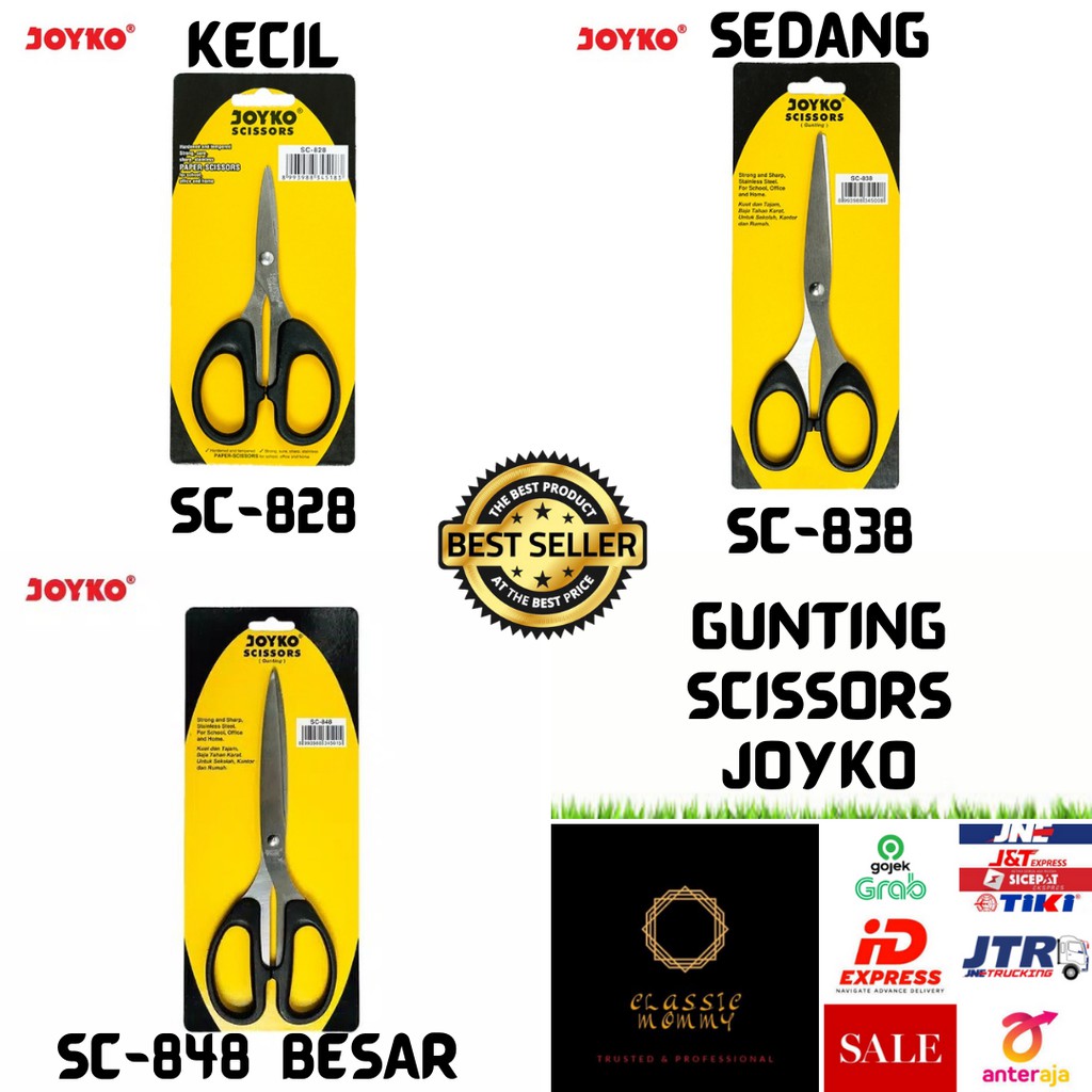 

Gunting Joyko Scissors Kecil Sedang Besar SC 828 838 848
