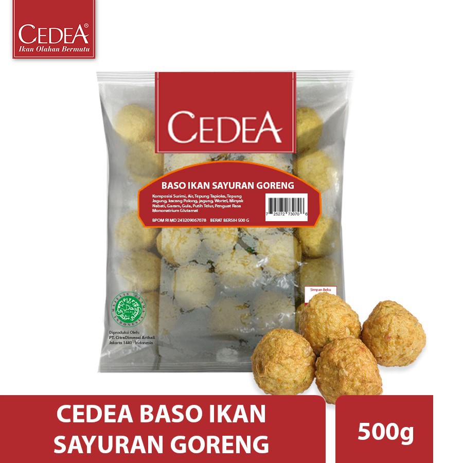 

CEDEA Baso Ikan Sayur Goreng [500g]/Bakso Ikan Sayuran Goreng