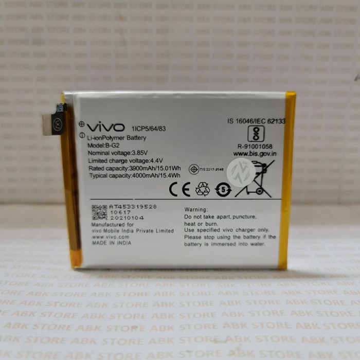 Batre Baterai Battery Vivo V15 B-G2 | BG2 4000mAh Original