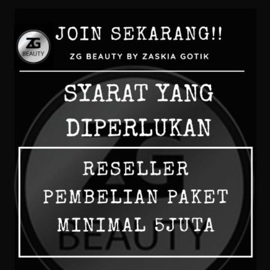 promo member reseller zgbeauty skincare - zg beauty