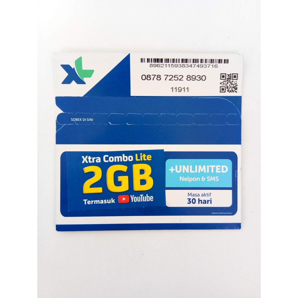 Kartu Perdana Internet XL Xtra Combo Lite 2 GB