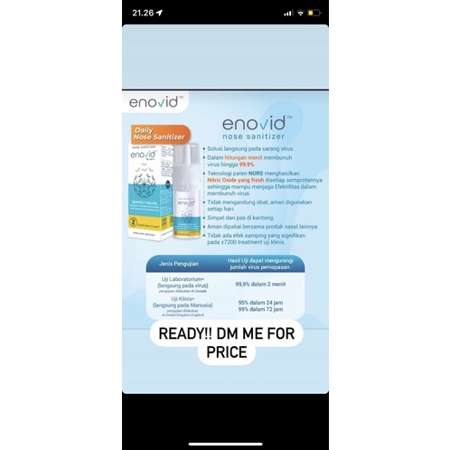 ENOVID NOSE SPRAY / ENOVID SPRAY READY STOCK