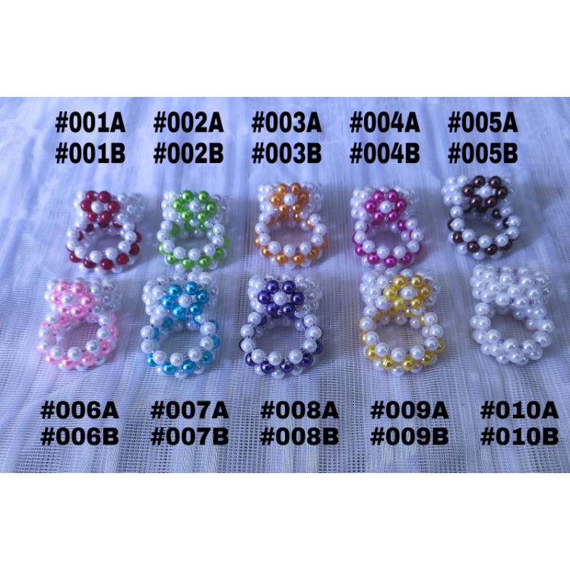 Bros cincin ring hijab bulat mutiara