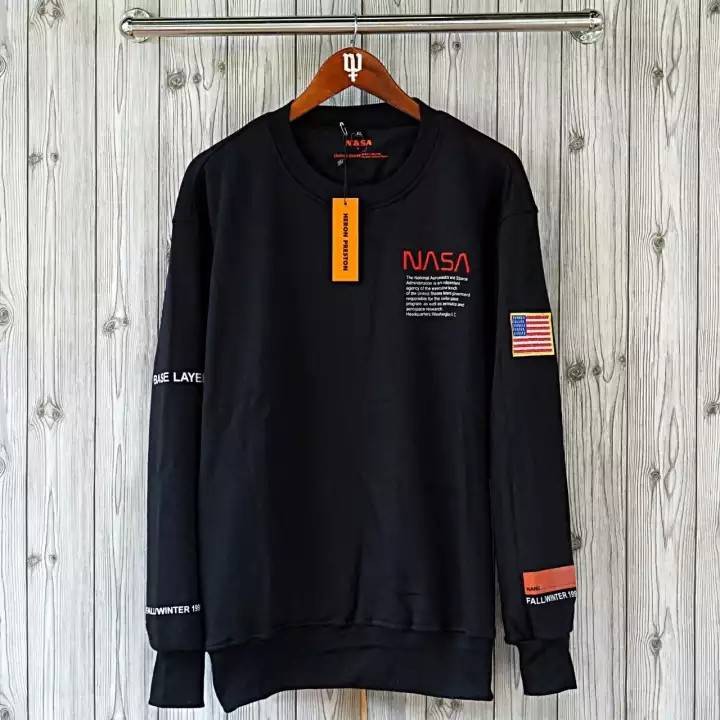 Crewneck nasa heron preston / Sweatshirt nasa heron preston / Sweater nasa warna Hitam, Putih, Abu