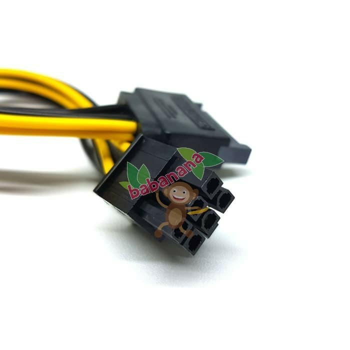 Kabel Power Sata to 6 Pin Male VGA Cable Konverter Converter