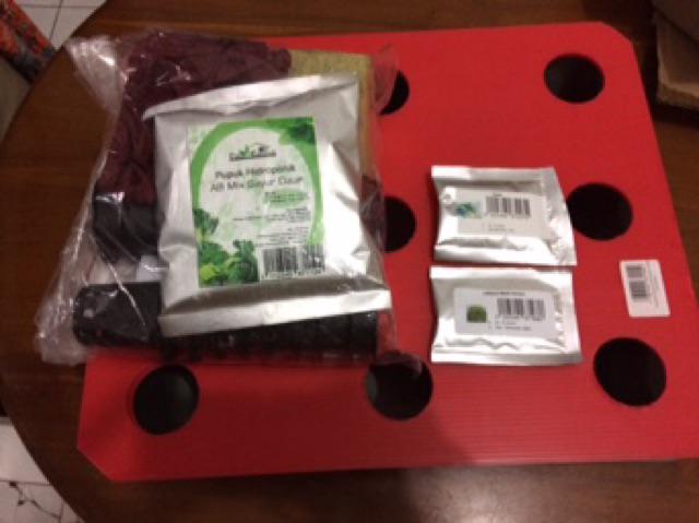 Paket Starter Kit Hidroponik (wick System) 9 Lubang 2 Bak