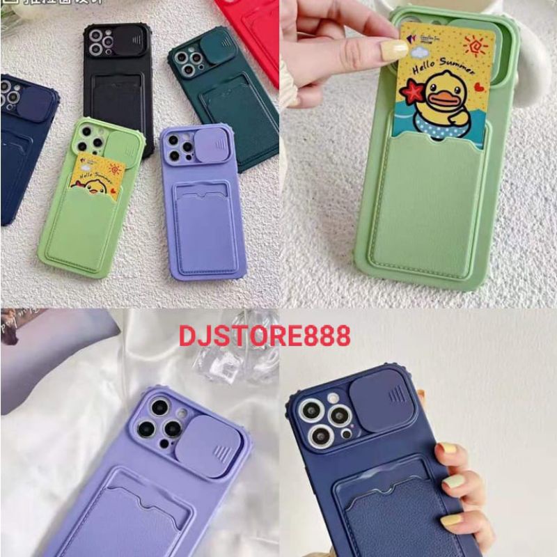 INFINIX HOT 11 NFC/SMART 6/ HOT 11/ SOFTCASE MACARON SLIDE CAMERA + SLOT CARD HOLDER / CASE SLIDING CAMERA + SLOT CARD DESIGN