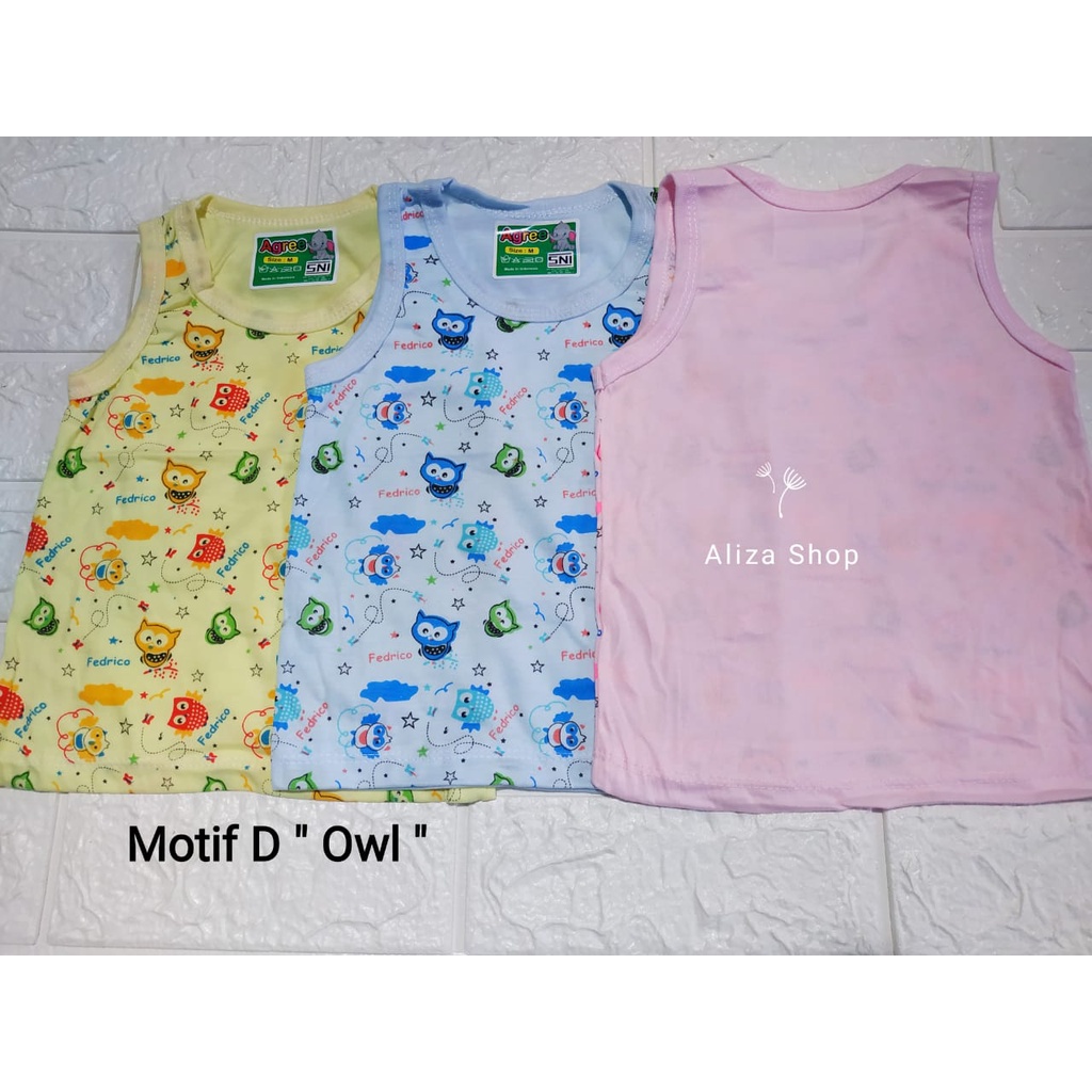 Kaos Dalam Anak Motif Singlet Agreekids Size S - XL