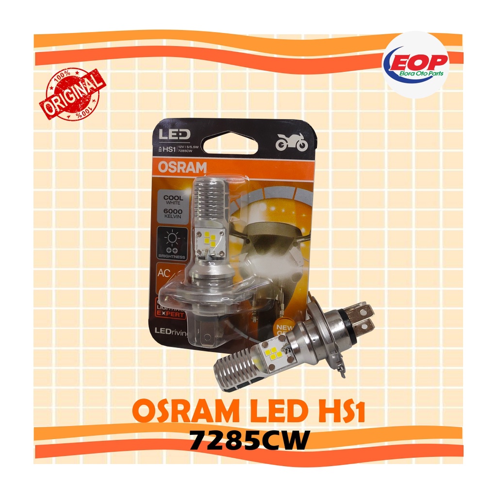 Bohlam Lampu Depan LED HS1 OSRAM Ninja R RR 150 Z250SL AC/DC 7285CW