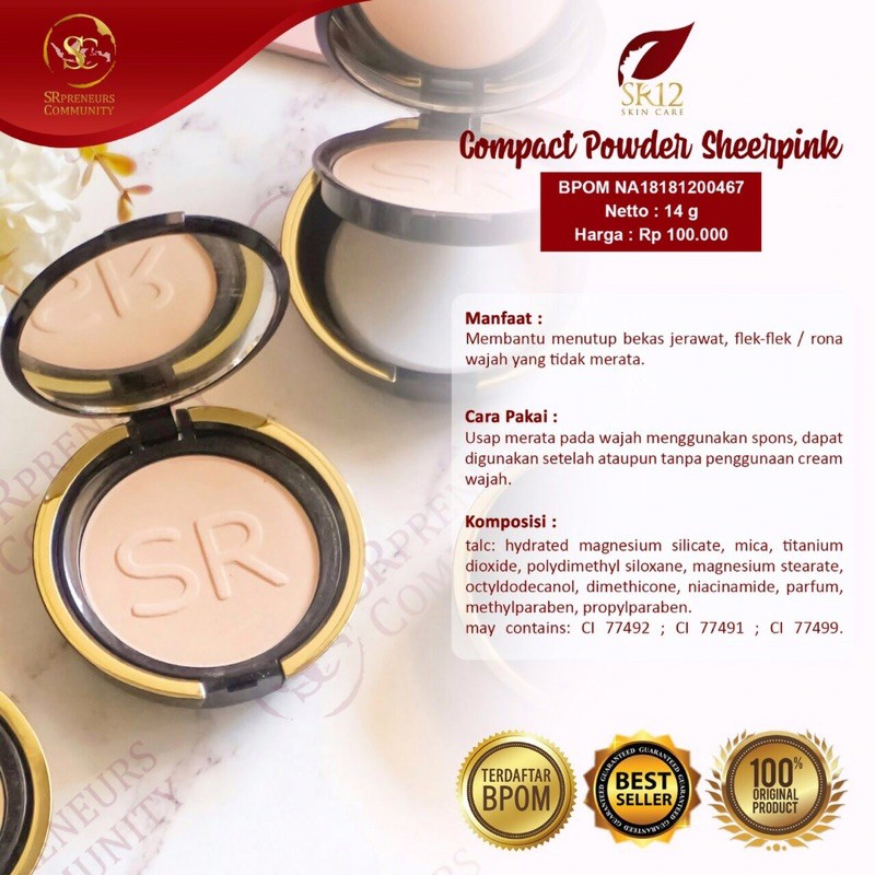 Jual SR12 Exclusive Compact Powder | Bedak Padat Rasa Tabur | Shopee ...